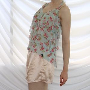 Pastel blue, floral, halter/tank top from Abercrombie & Fitch, size medium
